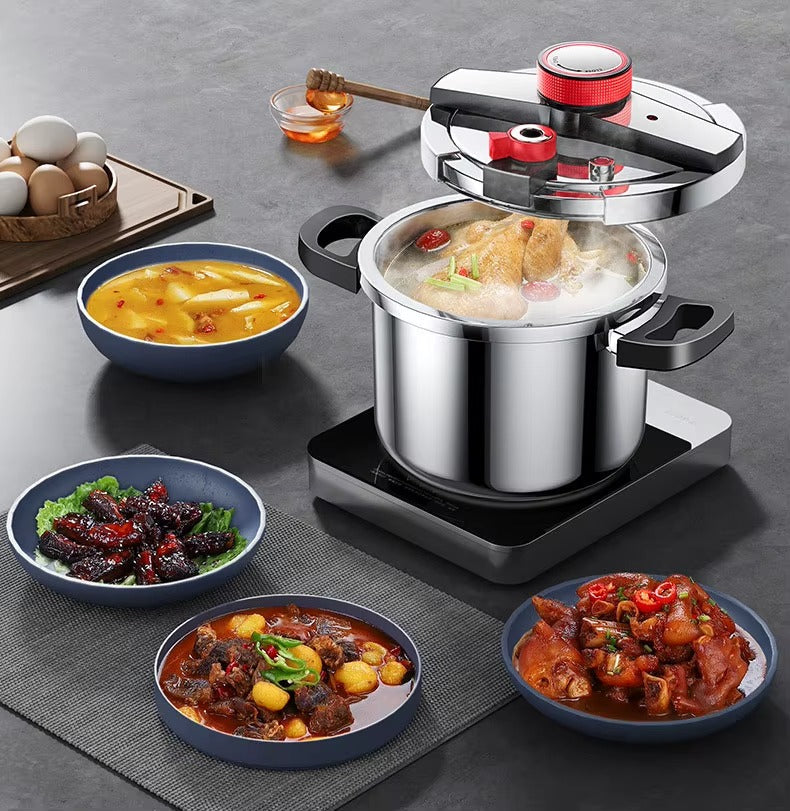 [Llevá 2, Pagá 1] Olla a Presión MasterTurbo de Acero Inoxidable | Antiexplosiva + ¡Regalo de Kit de Utensilios!